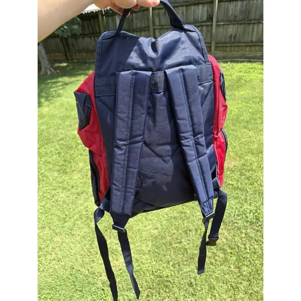 Nike Vintage Nylon Backpack White Tag Just Do It Blue Red Rare